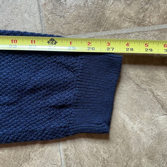 Vtg Y2K Gap Mens Sweater L Navy Blue Crewneck Classic Minimalist Preppy Basic - Picture 7 of 7